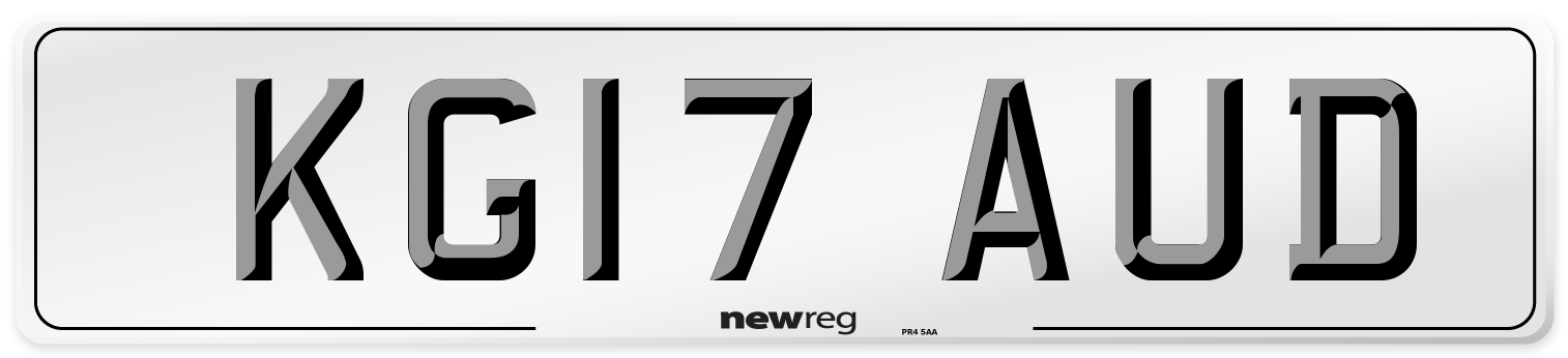 KG17 AUD Number Plate from New Reg